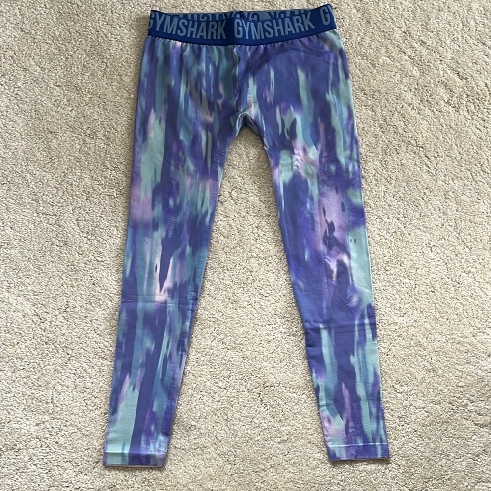 Gymshark Women’s Tie-Dye Leggings - Blue and Purple